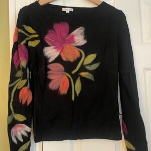 Floral Black Sweater